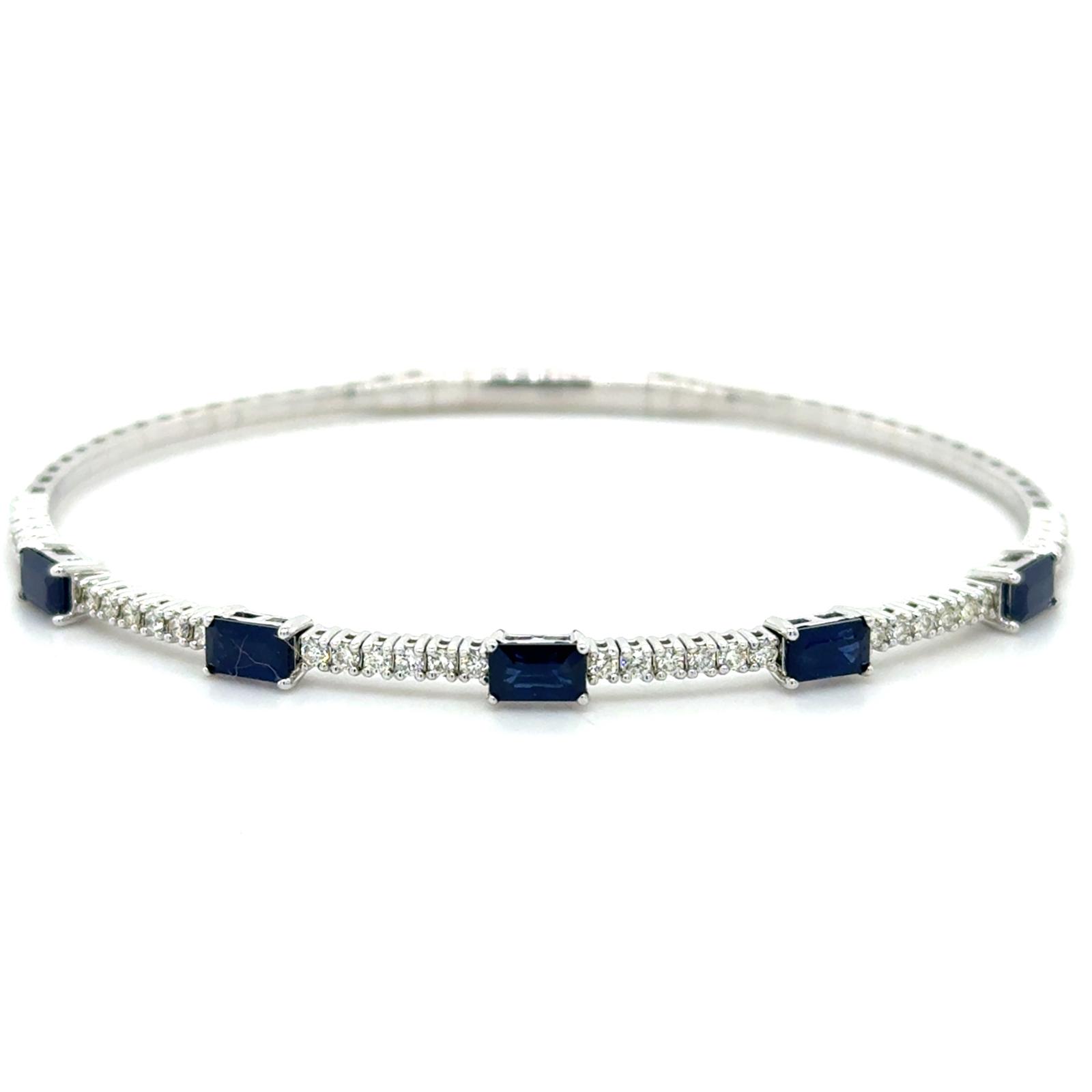 View 14 Kt Sapphire and Diamond Bracelet