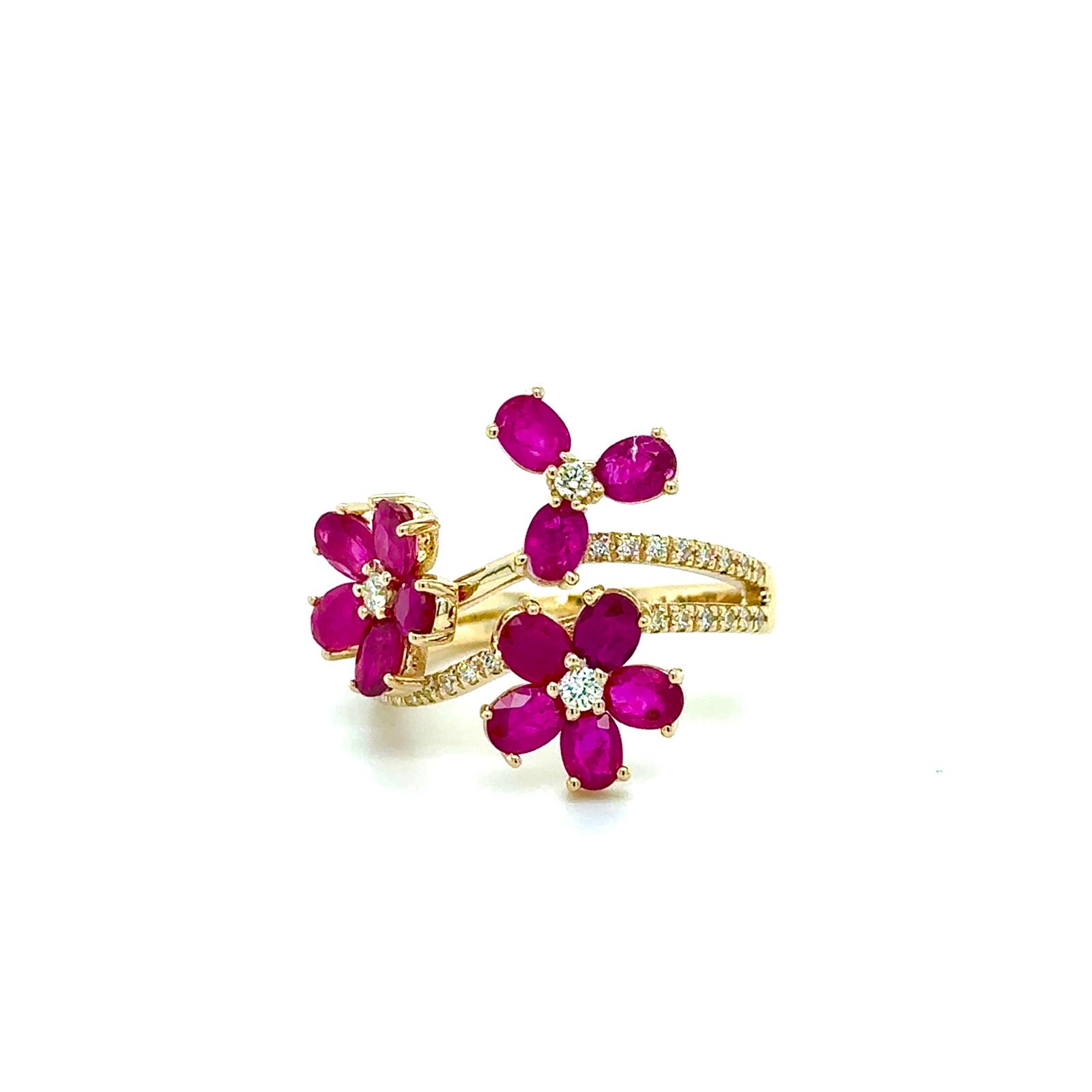 View 14K Ruby and Diamond Ring