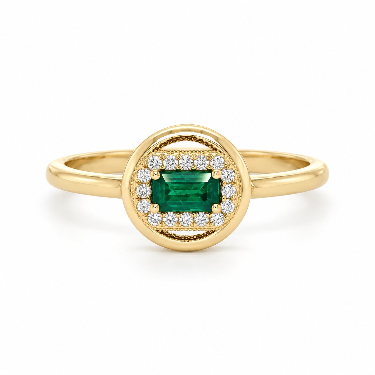 View 14K Emerald Ring